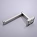 Leyden Chrome Toilet Paper Holder, Bathroom Polished Modern Tissue Roll Holder, Silver Square Wall Mounted Roller Paper Storage