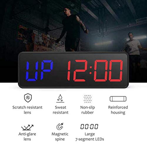 Passer LED Interval Timer, Gym Timer Wandklok, Draagbare Gym Workout Timer Grote LED Digitale Fitness Klok met… - Image 6