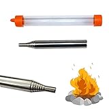 Dreamyth Blow Fire Tube, Outdoor Pocket Bellow Collapsible Fire Tool Camping Survival Blow Fire Tube