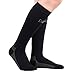 Bcurb Graduated Compression Socks Calf High Men Women Support Recovery Stocking (Large/X-Large, Black/Gray - 3 Pair)