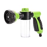 Foam Cannon Sprayer, Lenmumu High Presure Washer Gun Garden Hose Nozzle with 8 Adjustable Spray Patterns, Best for Outdoor Cleaning and Watering Plants, Car Washing, Showering Pets