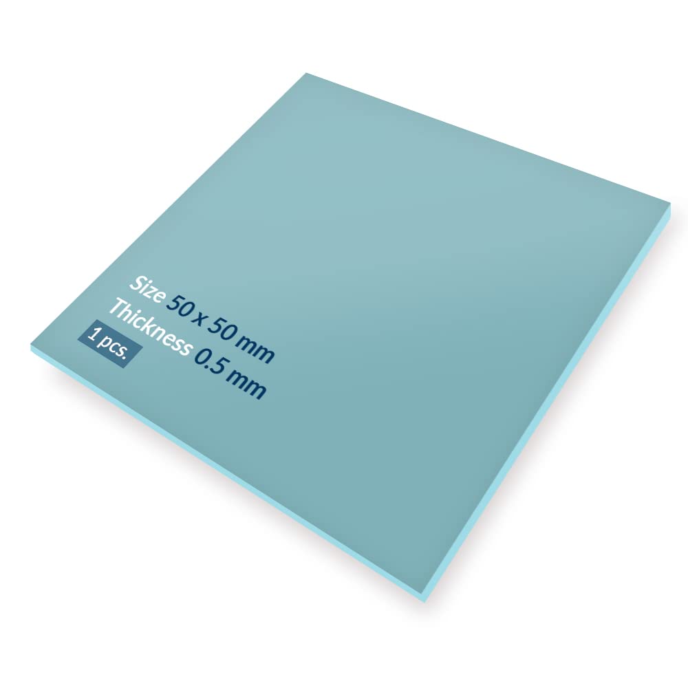 ARCTIC TP-2 (APT2560): Economic Thermal Pad, 50 x 50 x 0.5 mm (1 Piece) - Thermal pad, Excellent heat conduction, Low hardness, Ideal gap filler, Easy installation, Safe handling - Blue