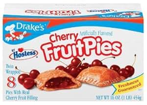 Drake's by Hostess 8 ct Cherry Fruit Pies 16 oz (Pack of 6): Amazon.com ...