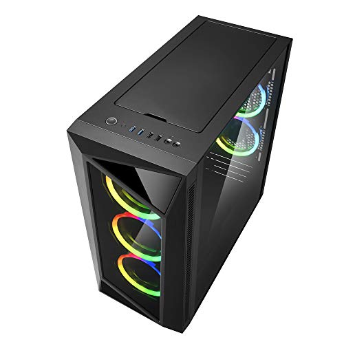 Sharkoon-REV200-RGB-Caja-de-Ordenador-PC-Gaming-Semitorre-ATX-Negro
