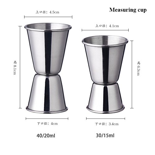 9Pcs 700ML Stainless Steel Cocktail Jigger Mixer Bar Drink Shaker Bartender Set Restaurant Supplies - Thumbnail 3