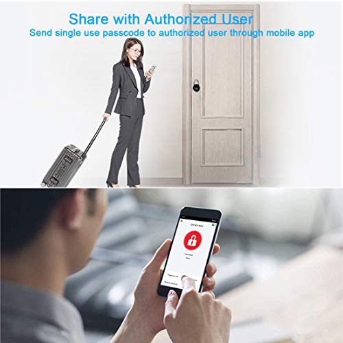Fingerprint Padlock, Smart Padlock APP No Registration Needed, IP65 Weatherproof, Megafeis Bluetooth Lock with Keyless Biometric Suitable for Gym, Sports, Bike, School, Fence and Storage(Black) - Thumbnail 3