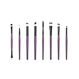 Lookatool 8Pcs Cosmetic Eyebrow Eyeshadow Brush Makeup Brush Sets Kits Tools (Purple)