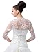 Meibida Women's 3/4 Sleeve Length Lace Bridal Wedding Bolero Jacket