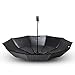 Automatic Folding Umbrella, Compact 10 Steel Ribs 70 MPH Windproof Travel Umbrella, Anti-UV UPF50+ Sunproof Umbrella, Black White Stripes by AIRCLE