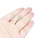 FUNRUN JEWELRY Stainless Steel Stud Earrings Women Ear Cuff Leaf Crawlers Clip On Earrings 2 Pairs White Color