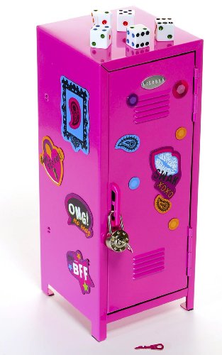 Girl Talk PINK Mini Locker with Magnets and 5 Bonus Dice