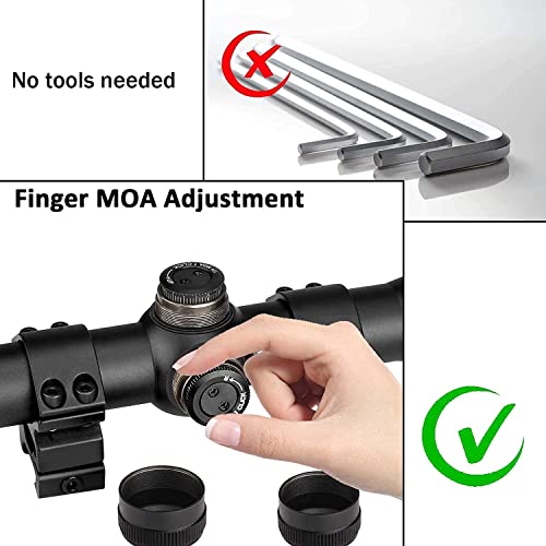 SVBONY SV174 Rifle Scope 27x32, Adjustable Eyepiece, Medium Profile