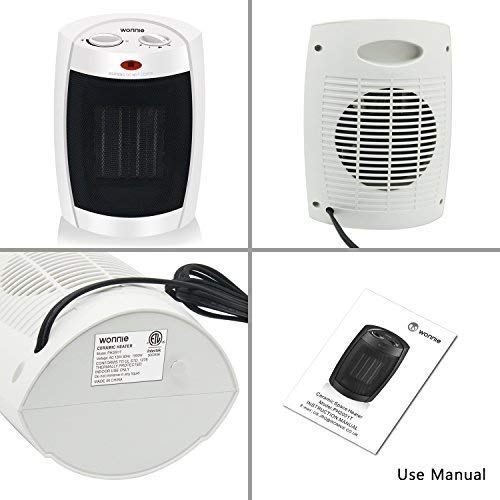 6 WONNIE+Portable+Ceramic+Adjustable+Thermostat
