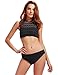 Womens High Neck Halter Bikini Set Swimsuits 2 Pieces Bathing Suits Black