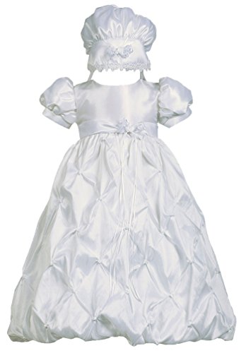 Taffeta Christening Gown with Matching Bonnet - Size S (3-6 Month)
