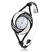 Soleasy New Fashion Women's Bangle Wrist Watch Quartz Black-White WTH0205