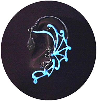 Glowing Fairy wing sparkly ear cuff glow in the dark ear cuff