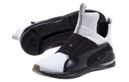 PUMA Women's Fierce Varsity Wn Sneaker, Puma White-Puma Black, 6 M US