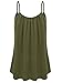 Plus Size Tank Tops for Women Camisoles Cami Dress Loose Fit Sleeveless Flowy Spaghetti Strap Summer (Army Green,4X)