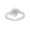 The Diamond Ring Collection Bague de fiançailles en argent sterling avec solitaire en diamant en forme de tourbillon…