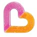 Munchkin Ice Heart Gel Teether, Pink/Orange