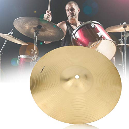 Cymbal, 14 inch Musical Brass Alloy Crash Ride Hi-Hat Drum Cymbals Instrument Accessory for Drum Set