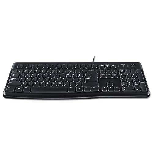 Logitech-K120-Clavier-USB-cbl-pour-entreprise-Disposition-amricaine