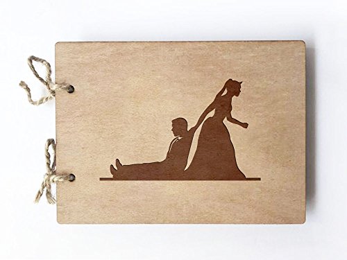 Click Here to See More Images Wedding Guest book (wood) - notebook - Reluctant Groom