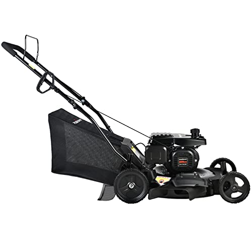 PowerSmart Gas Powered Push Lawn Mower, 21Inch 209cc 3in1 Walk