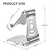 Adjustable Cell Phone Tablet Stand Multi-Angle, Pasonomi Foldable Desktop Stand Holder Dock Cradle Compatible with iPhone X/8/8 Plus, iPad Pro/Air, Phone, Accessories, Tablets, Laptops, Macbook-Silver