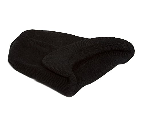Blank Cuff Beanie Visor (Comes In Many Different Colors)- Black