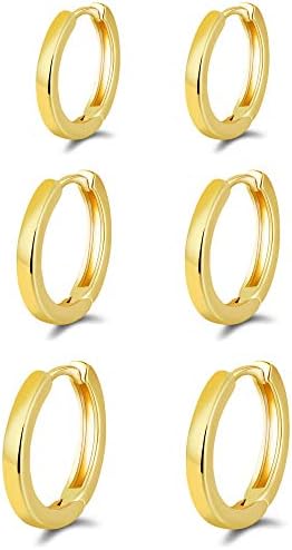 Small Hoop Earrings for Women 14K Gold Hoop Huggie Earrings