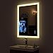 HAUSCHEN 32x24 inch LED Bathroom Wall Mounted Mirror with High Lumen+CRI 95 Adjustable Color Temperature+Anti Fog+Dimmer Function+IP44 Waterproof+Vertical & Horizontal
