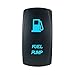 STVMotorsports Laser Blue Rocker Switch FUEL PUMP 20A 12V On/off LED Light