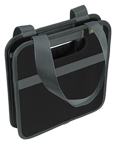 NEW: meori 6 Bottle Wine Carrier with handles for wine and other bottles to carry and store after tastings, grocery shopping - a perfect wine enthusiast and hostess gift - in Lava Black - Thumbnail 2