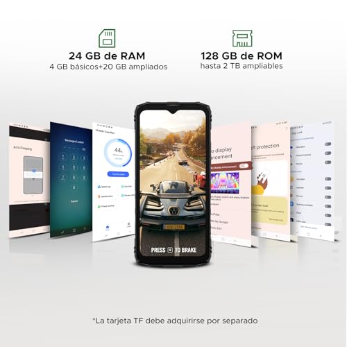 DOOGEERugged BLADE10-E Unbreakable Mobile Phone 4.5G, 24GB+128GB/2TB /6150mAh OTG / 16MP/ 6.56" HD+ 90Hz Android 15 Mobile Rugged Dual SIM/NFC/Face ID/Fingerprint/IP68/IP69K Smartphone