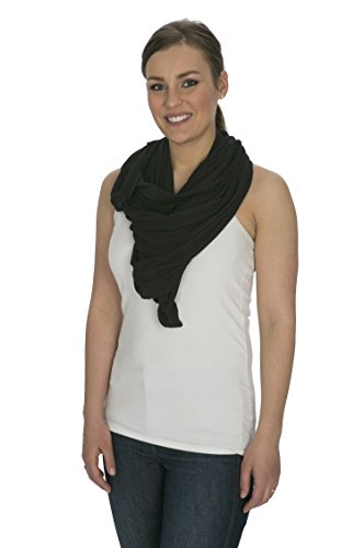 bamboobies Nursing Cover Shawl Maternity Top for Breastfeeding, Black