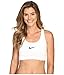 Women's Nike Swoosh Sports Bra, Sports Bra for Women with Compression & Medium Support, White/Black, Small