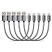 Short Charging Cables [5 Pack 8 inches] BUENTEK Nylon Braided USB Cable Sturdy Charging Cord Compatibility with i OS System Device - Gray primary