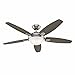 Hunter Fan 54 inch Contemporary Ceiling Fan in Brushed Nickel with LED Light and Remote (Renewed) (Brushed Nickel)