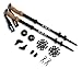 Collapsible Hiking Poles - 2 Pack Lightweight Adjustable Trekking or Walking Sticks - Compact Carbon Fiber with Natural Cork Grips, Quick Locks - for Men & Women