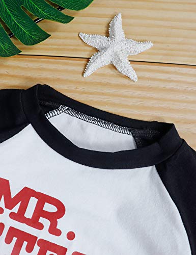 Toddler Baby Boy Clothes Short Sleeve Funny Letter Sweatshirt Top + Camouflage Shorts Summer Breathable Outfit Set (A-Black, 2-3 T) - Thumbnail 3