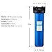 Geekpure Whole House 20 Inch Big Blue Water Filter Housing 1-Inch Inlet/Outlet with Wrench and Bracket -4.5 Inch x 20 Inch -Blue Color