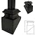 Iron Railing Stairs Slant/Angled/Pitch Baluster Shoe for 1/2" Scroll Basket Twist Knuckle Iron Spindles Shoe Stair Parts (Satin Black)
