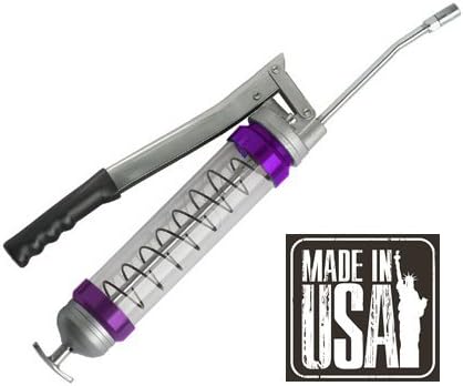 SAE Products Clear Lever Action Grease Gun with Purple End Caps