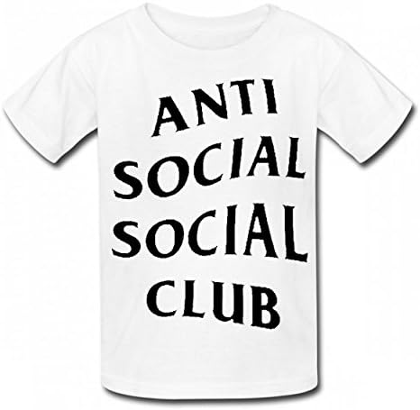 MZOUQD Anti Social Social Club Funny Tshirt Cotton T-Shirts Original Kid Tee White
