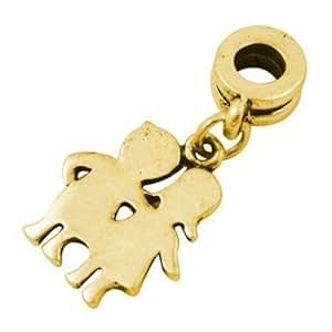 Amazon.com: Gold Plated Base Brother and Sister Dangle