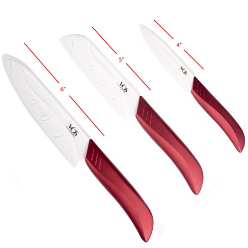 1 Ceramic+Knife+Set+Kitchen+Santoku