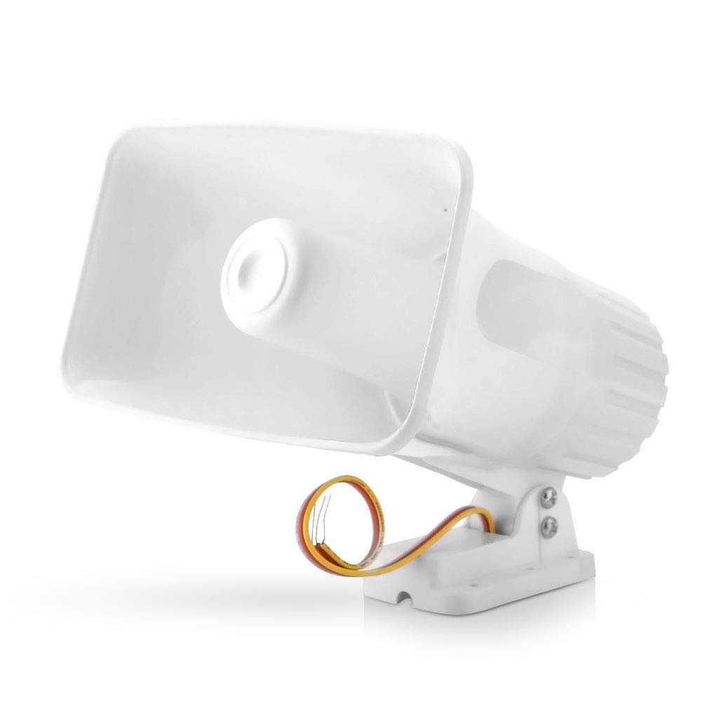 Anti-Theft Alarm Horn 150 dB Dual Tone High Decibel Burglar Siren Compatible with Various Alarm Hosts