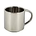 Farnsworth & Lloyd Silver Stainless Steel Double Wall Espresso Cups, XL, Set of 4